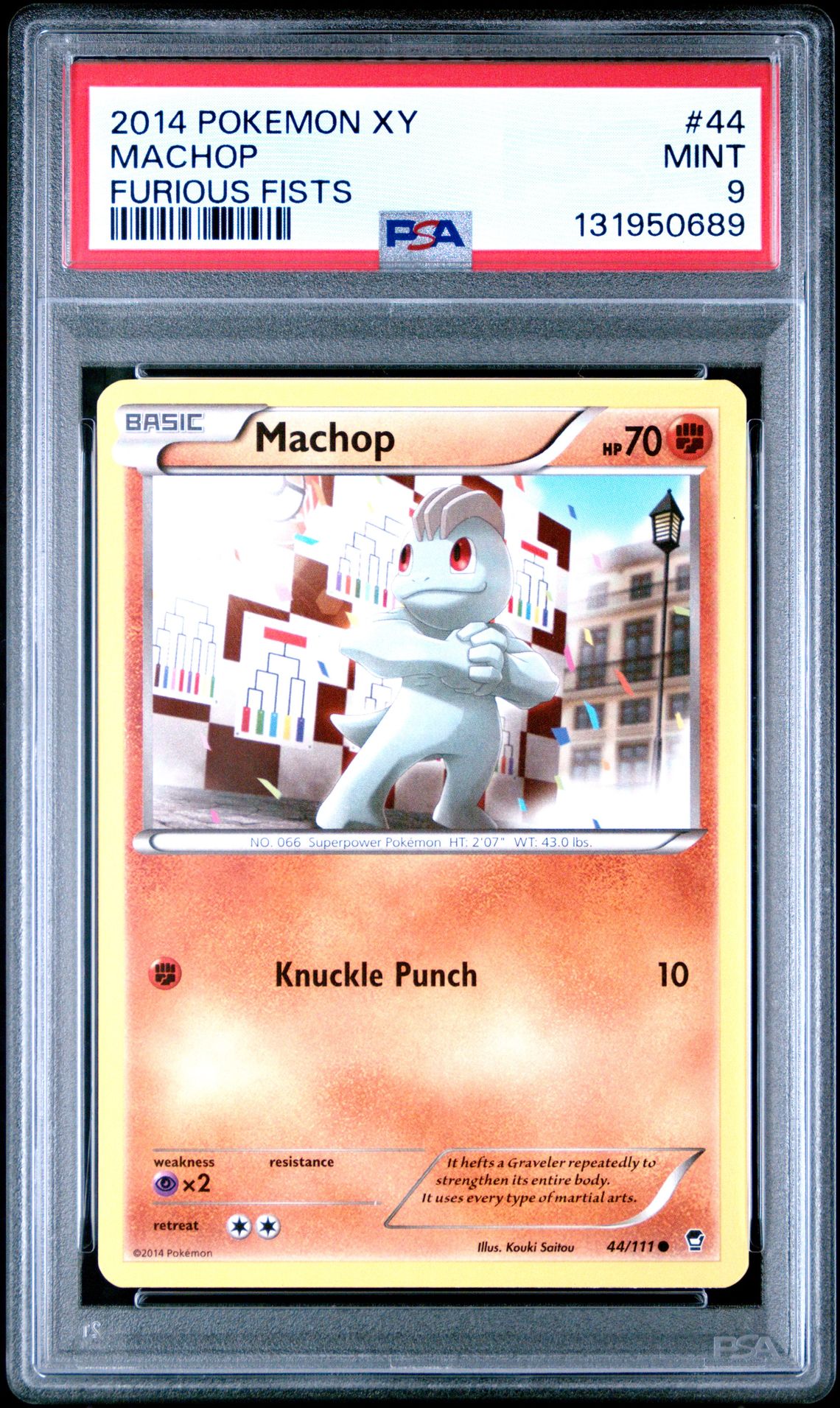 2014 Pokemon POKEMON XY FURIOUS FISTS #44 Machop front