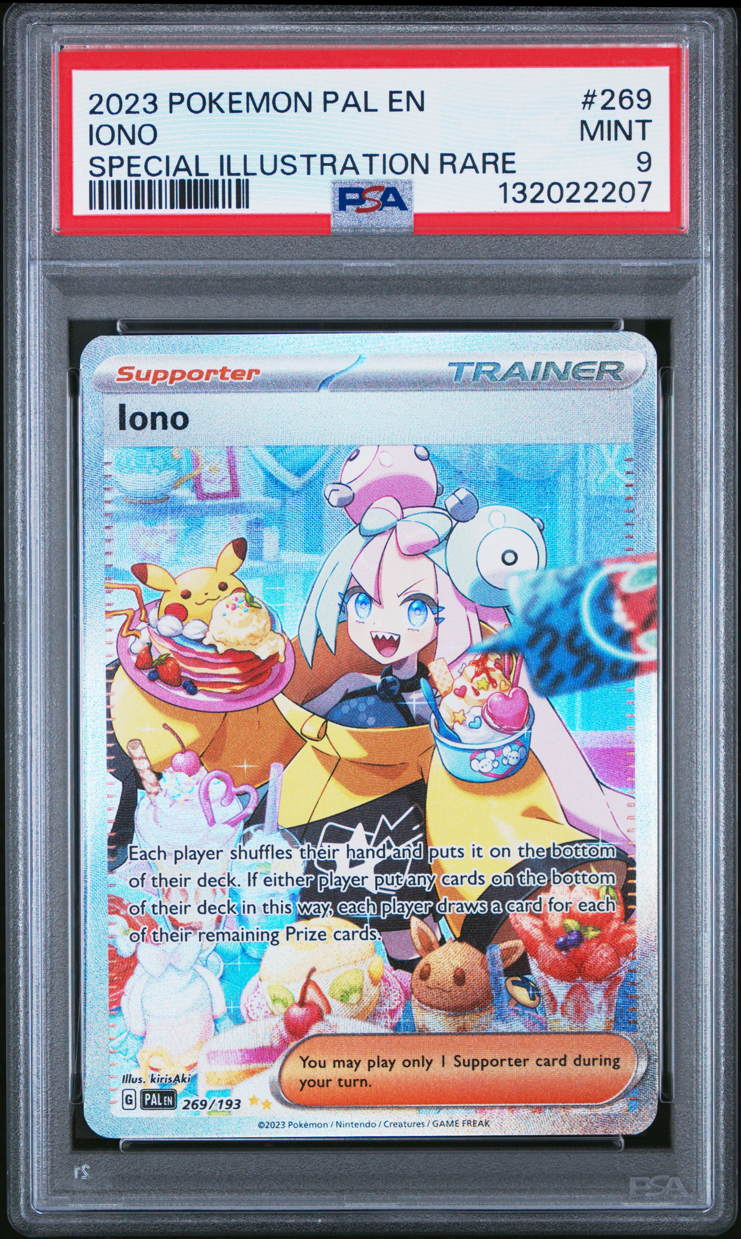 2023 #269 Iono PSA 9 Pal EN-Paldea Evolved Pokemon