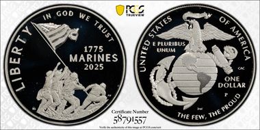 2025-P $1 USMC - 250th Anniversary PR68DCAM
