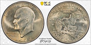 1972 $1 Type 2 MS65