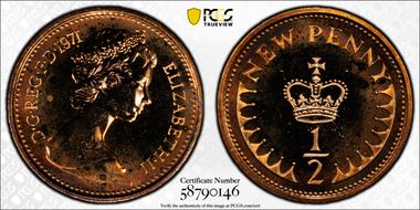 1971 1/2p S-A1 New Penny PR66RD