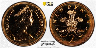 1971 2p S-C1 New Pence PR65RD