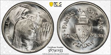 1975 500 L Holy Year MS65