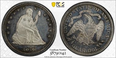 1876 25C MS62