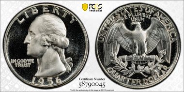 1956 25C PR68CAM