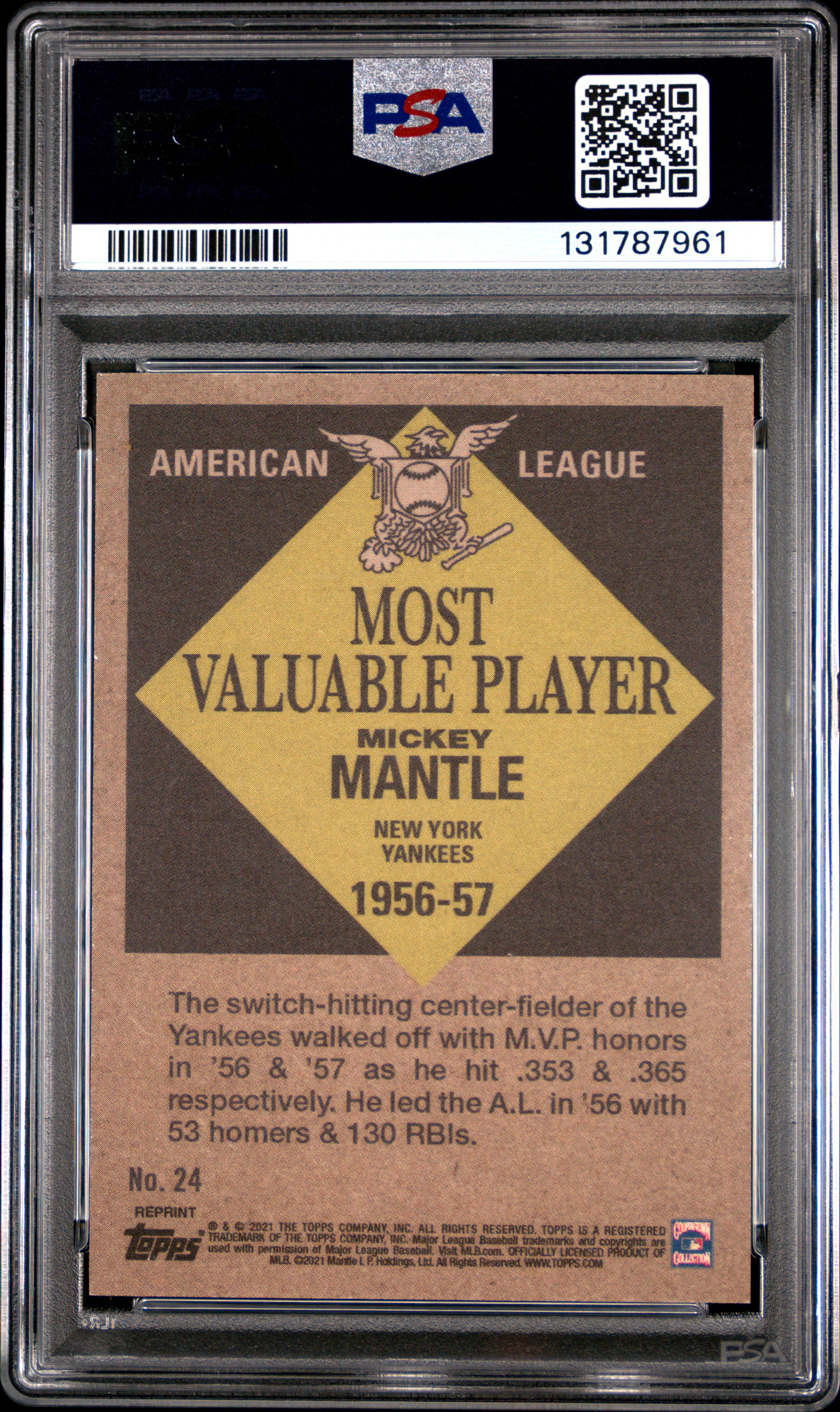 Stay Blessed Cards's 2021 Topps X Mickey Mantle Collection Mickey