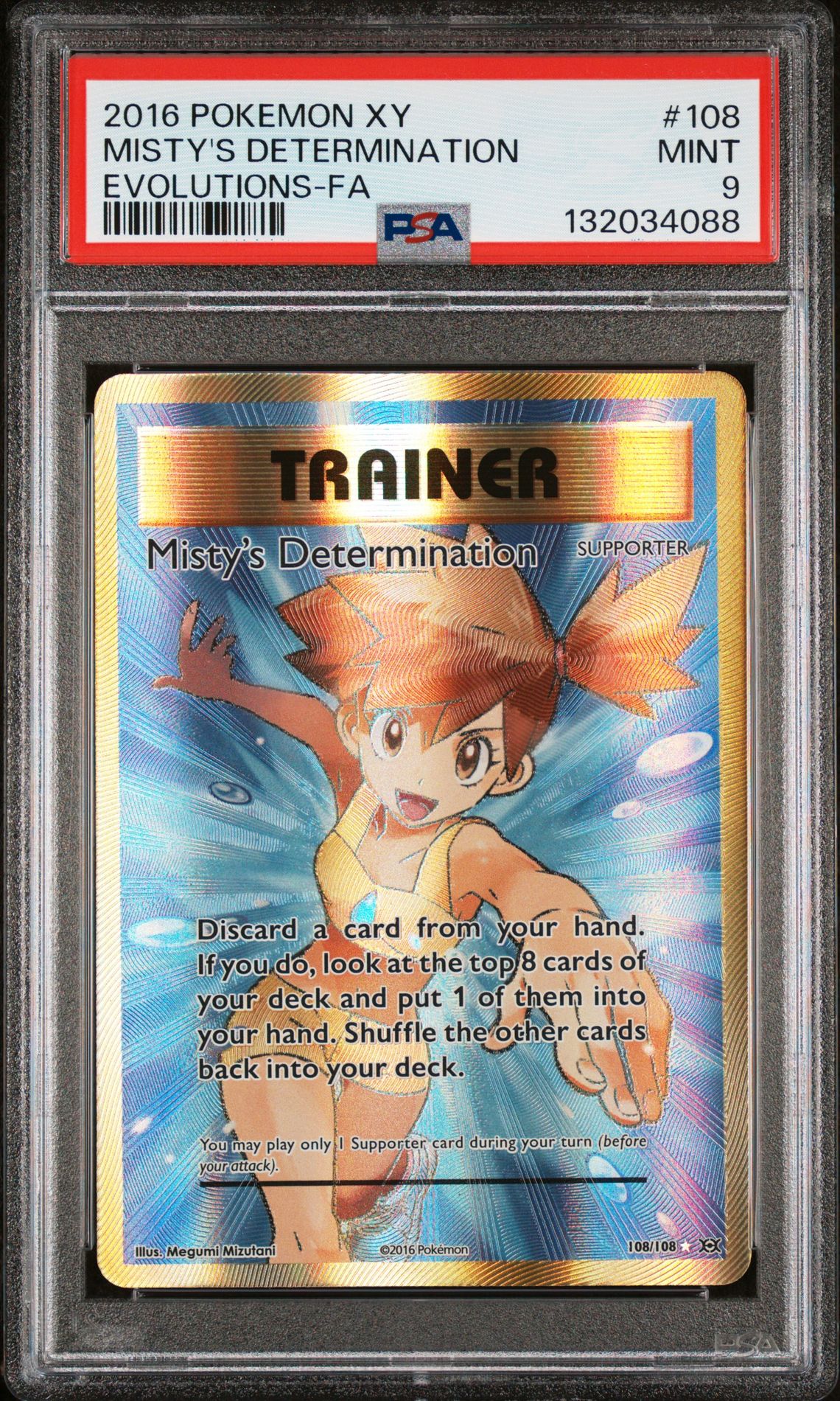 2016 Pokemon POKEMON XY EVOLUTIONS FA #108 Misty's Determination front