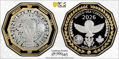 2026 Medal FIFA World Cup Silvered CuNi PR69DCAM