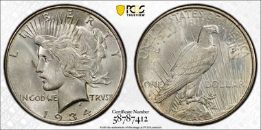 1934-D $1 MS65