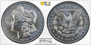 2025 $1 Morgan Dollar MS70