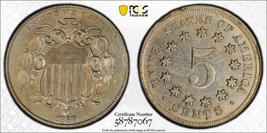 1867 5C No Rays N1