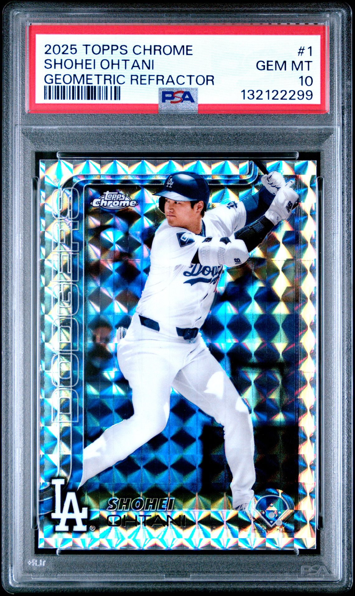 2025 Topps Topps Chrome GEOMETRIC REFRACTOR #1 Shohei Ohtani front