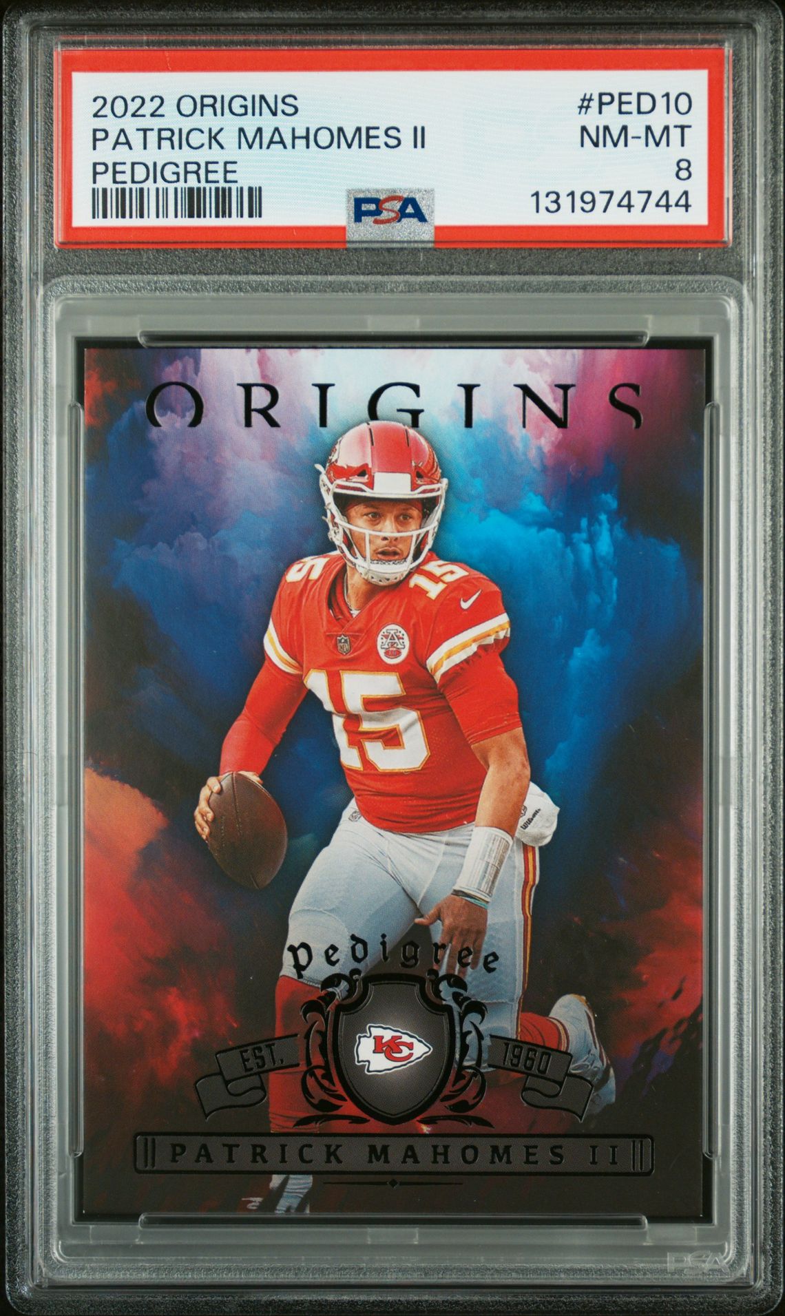 2022 Panini PANINI ORIGINS PEDIGREE #PED10 Patrick Mahomes Ii front