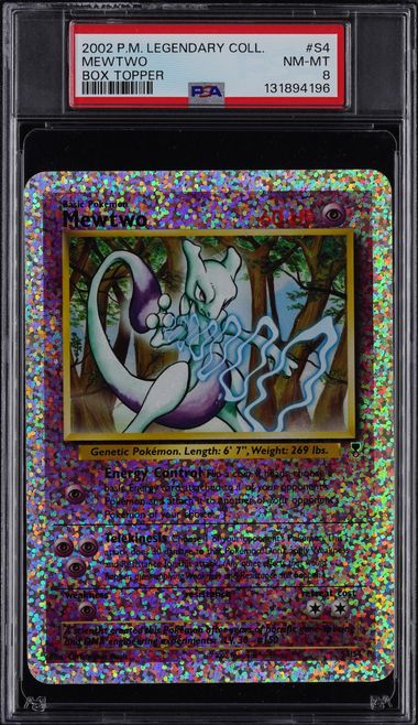 2002 Pokemon POKEMON LEGENDARY COLLECTION BOX TOPPER #S4 Mewtwo front