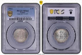 1911 1 Fr Gad-467 F-217 MS64