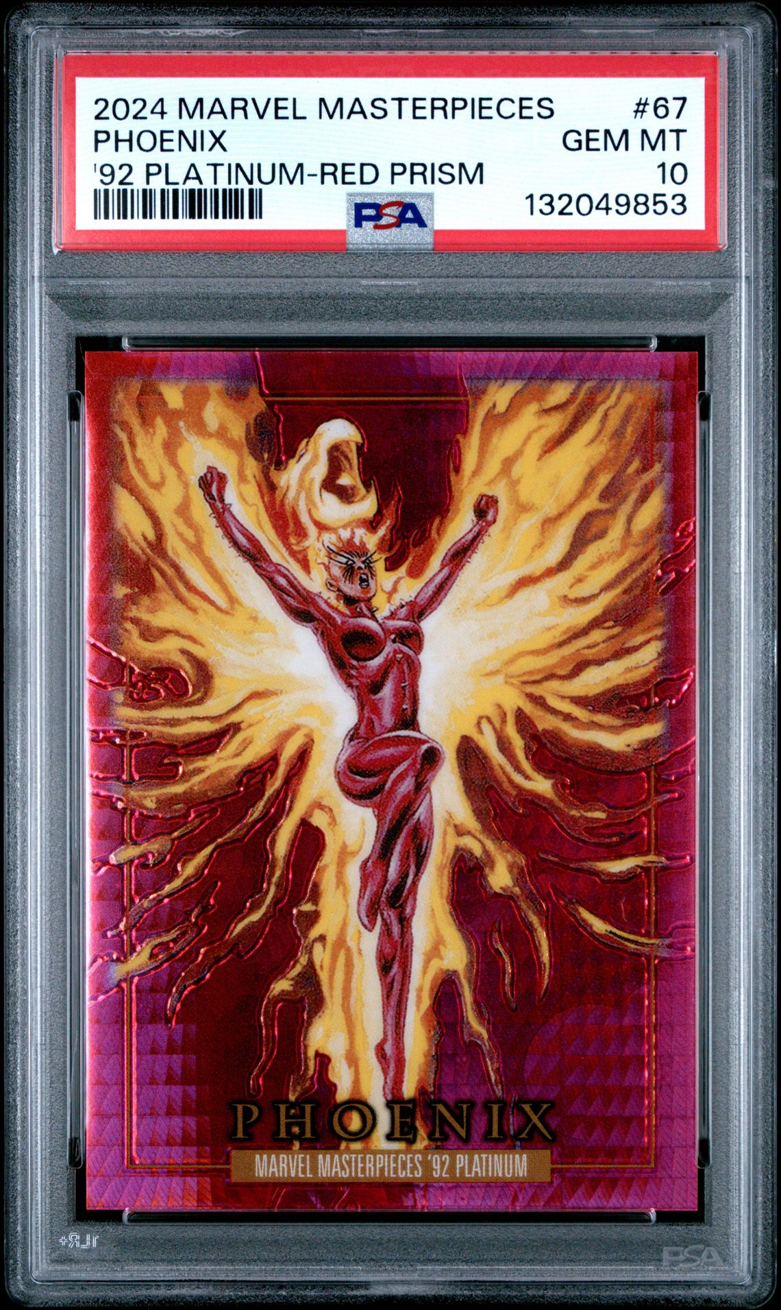 2024 Fleer UPPER DECK MARVEL MASTERPIECES '92 PLATINUM Red #67 Phoenix front
