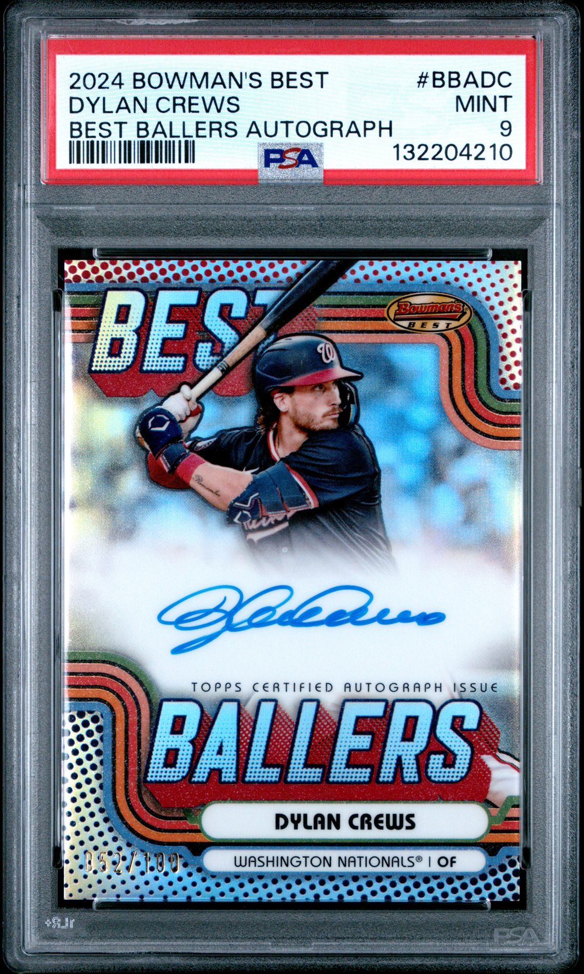 2024 Bowman's Best Best Ballers Autographs Dylan Crews #Bbadc Mint 9 front