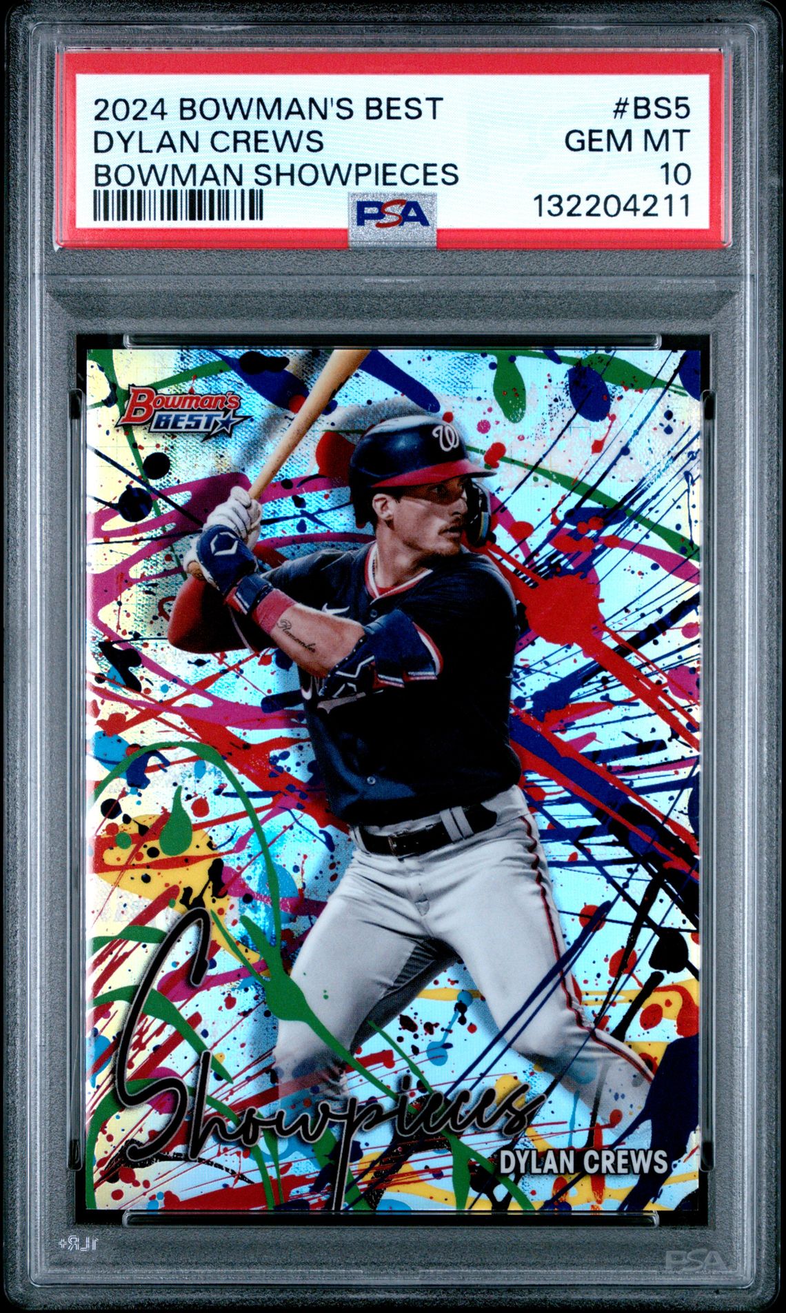 2024 Bowman's Best Bowman Showpieces Dylan Crews #Bs5 Gem Mt 10 front