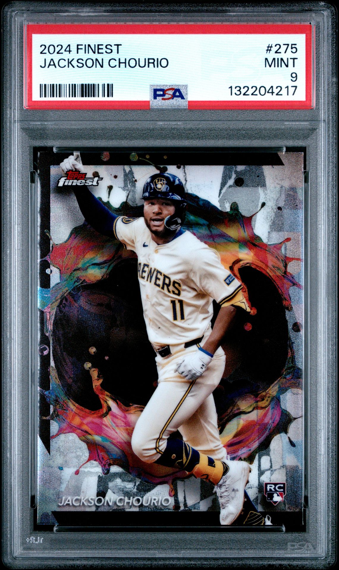 2024 Topps Finest Jackson Chourio #275 Mint 9 front