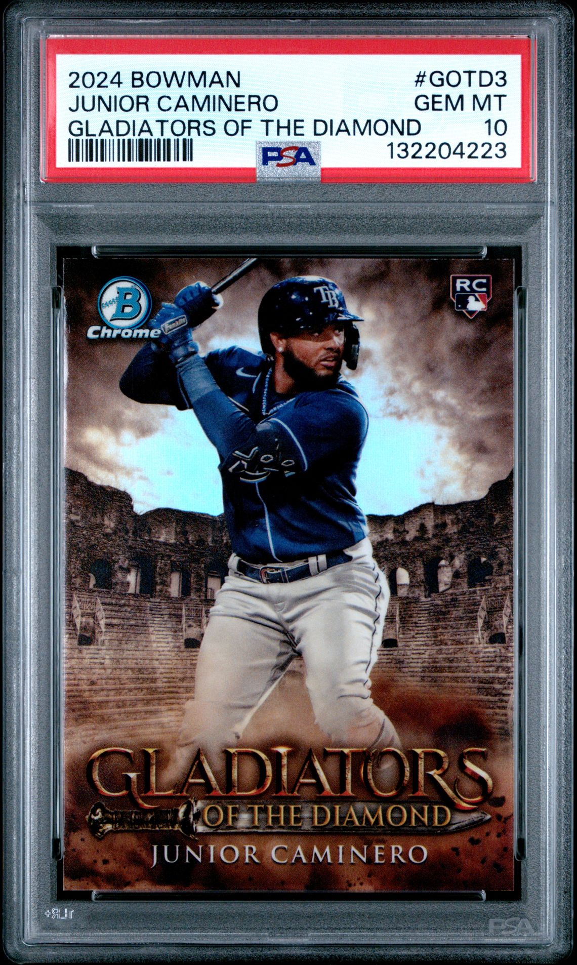 2024 Bowman Gladiators Of The Diamond Junior Caminero #Gotd3 Gem Mt 10 front