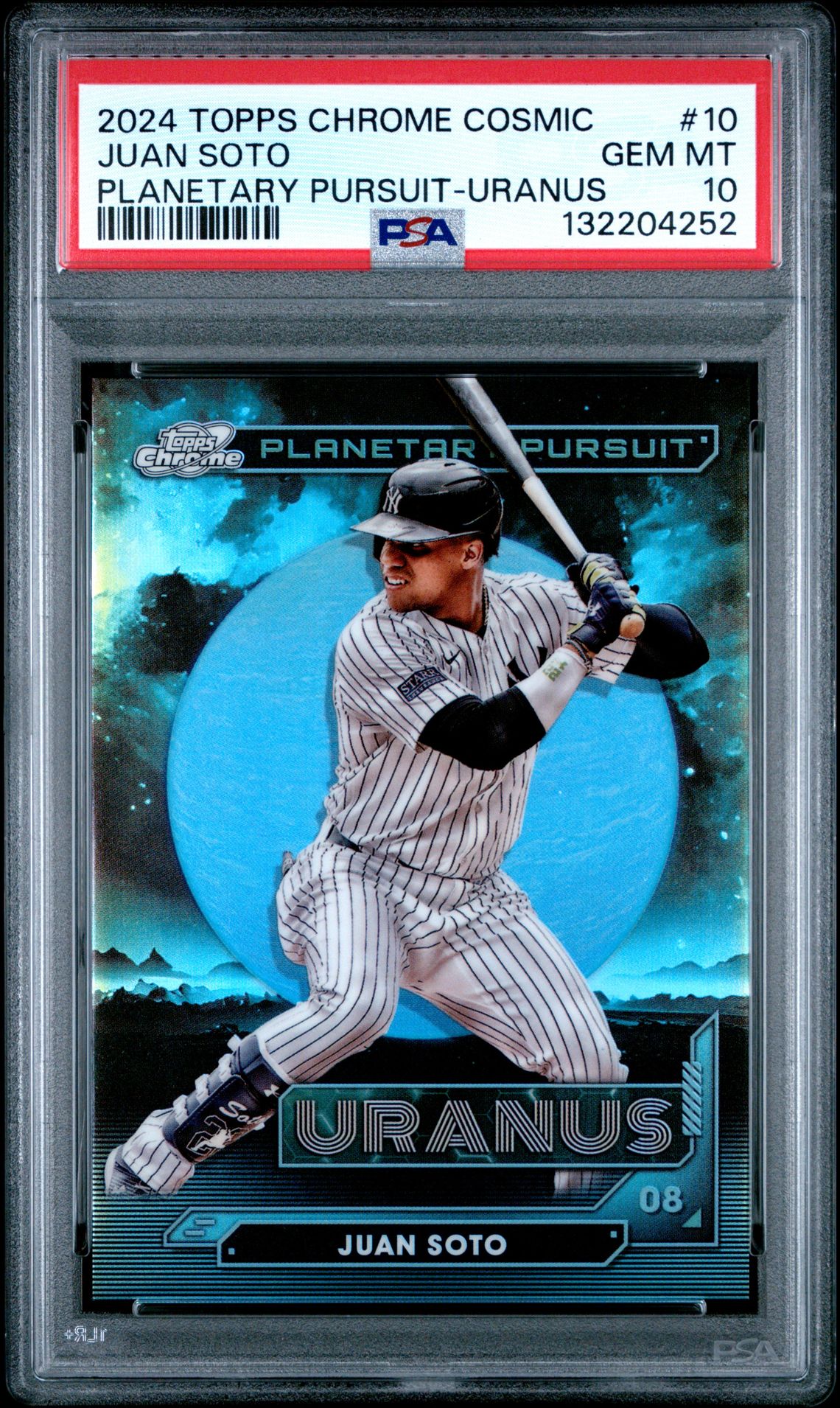 2024 Topps Chrome Cosmic Planetary Pursuit Juan Soto #10 (Planetary Pursuit-Uranus) Gem Mt 10 front