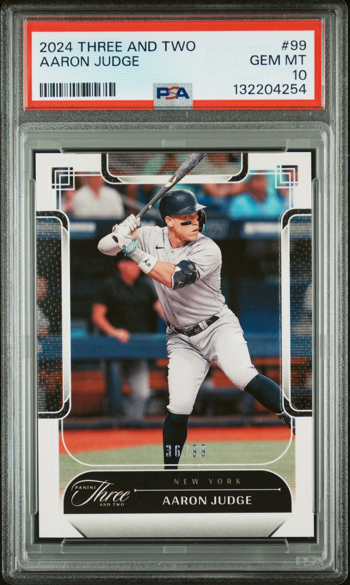 2024 Panini Three And Two Aaron Judge #99 Gem Mt 10 front