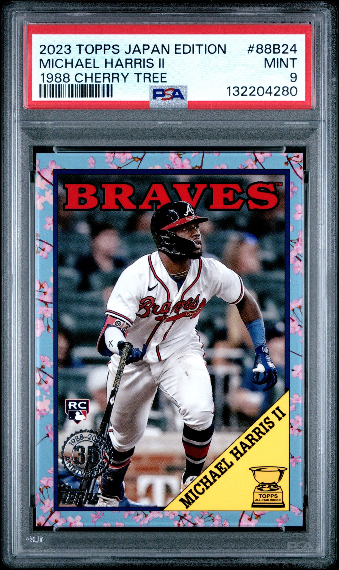 2023 Topps Baseball Japan Edition 1988 Topps Cherry Tree Variation Michael Harris Ii #88B24 (1988 Cherry Tree) Mint 9 front