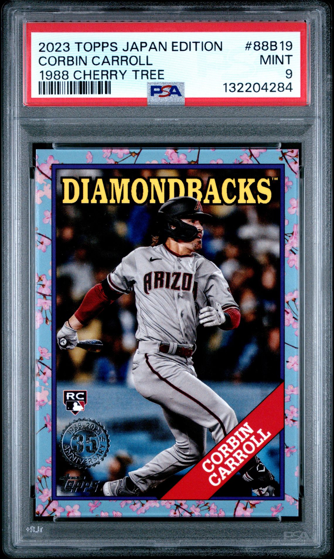 2023 Topps Baseball Japan Edition 1988 Topps Cherry Tree Variation Corbin Carroll #88B19 (1988 Cherry Tree) Mint 9 front