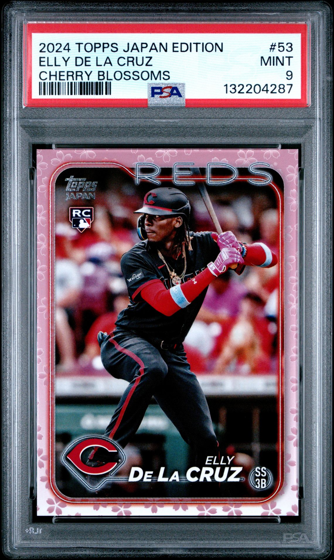 2024 Topps Baseball Japan Edition Elly De La Cruz #53 (Cherry Blossoms) Mint 9 front