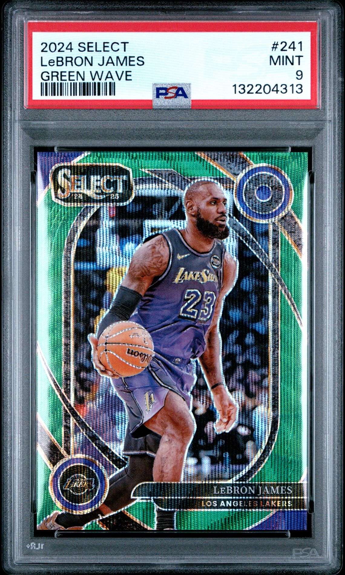 2024 Panini Select Lebron James #241 (Green Wave) Mint 9 front