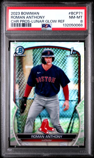 2023 Bowman BOWMAN CHROME PROSPECTS CHR PROS-LUNAR GLOW REF #BCP71 Roman Anthony front