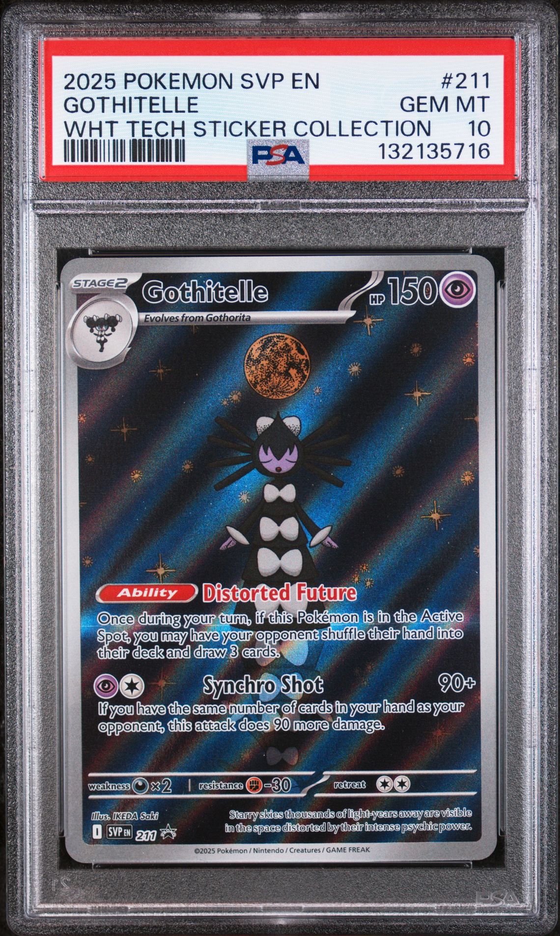 2025 Pokemon POKEMON SVP EN-SV BLACK STAR PROMO Wht Tech Sticker Collection Gothitelle front