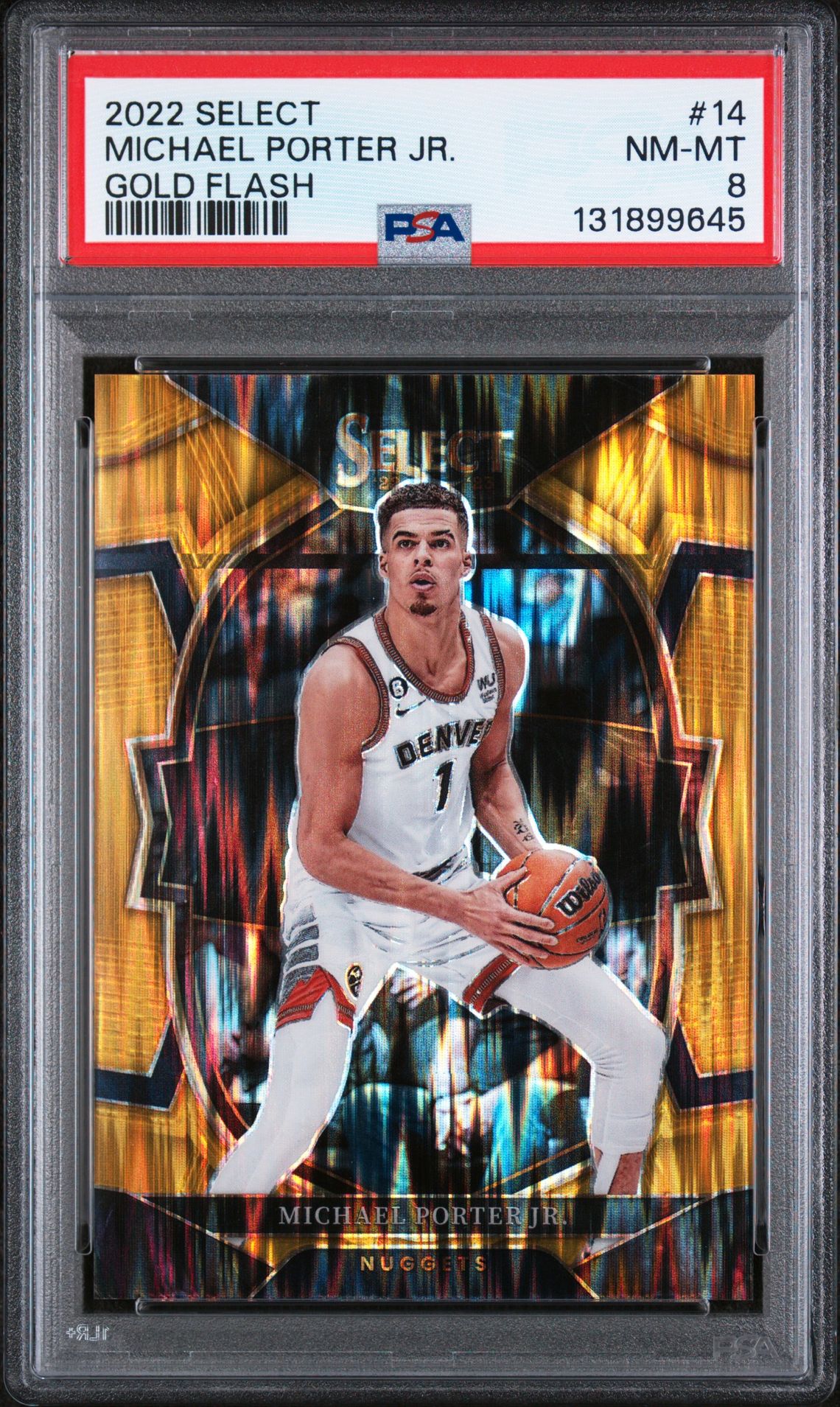 2022 Panini PANINI SELECT GOLD FLASH #14 Michael Porter Jr. front
