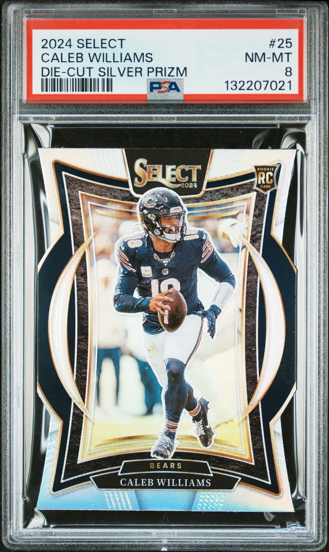 2024 Panini PANINI SELECT BLACK & GREEN SHOCK #25 Caleb Williams front