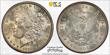 1890 $1 MS64