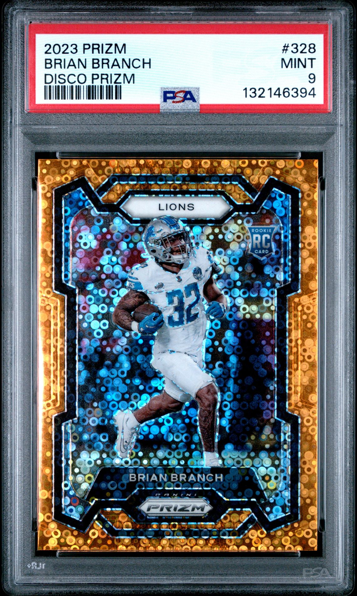 2023 Panini Prizm Brian Branch #328 (Disco Prizm) Mint 9 front
