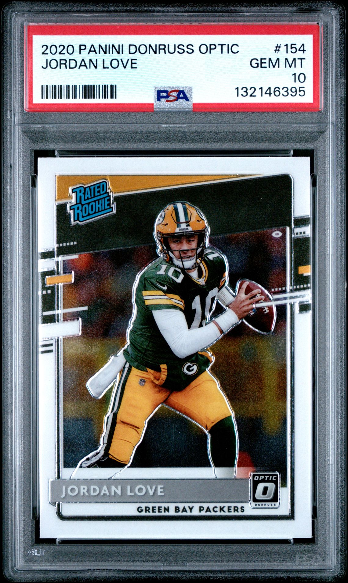 2020 Panini Donruss Optic Jordan Love #154 Gem Mt 10 front