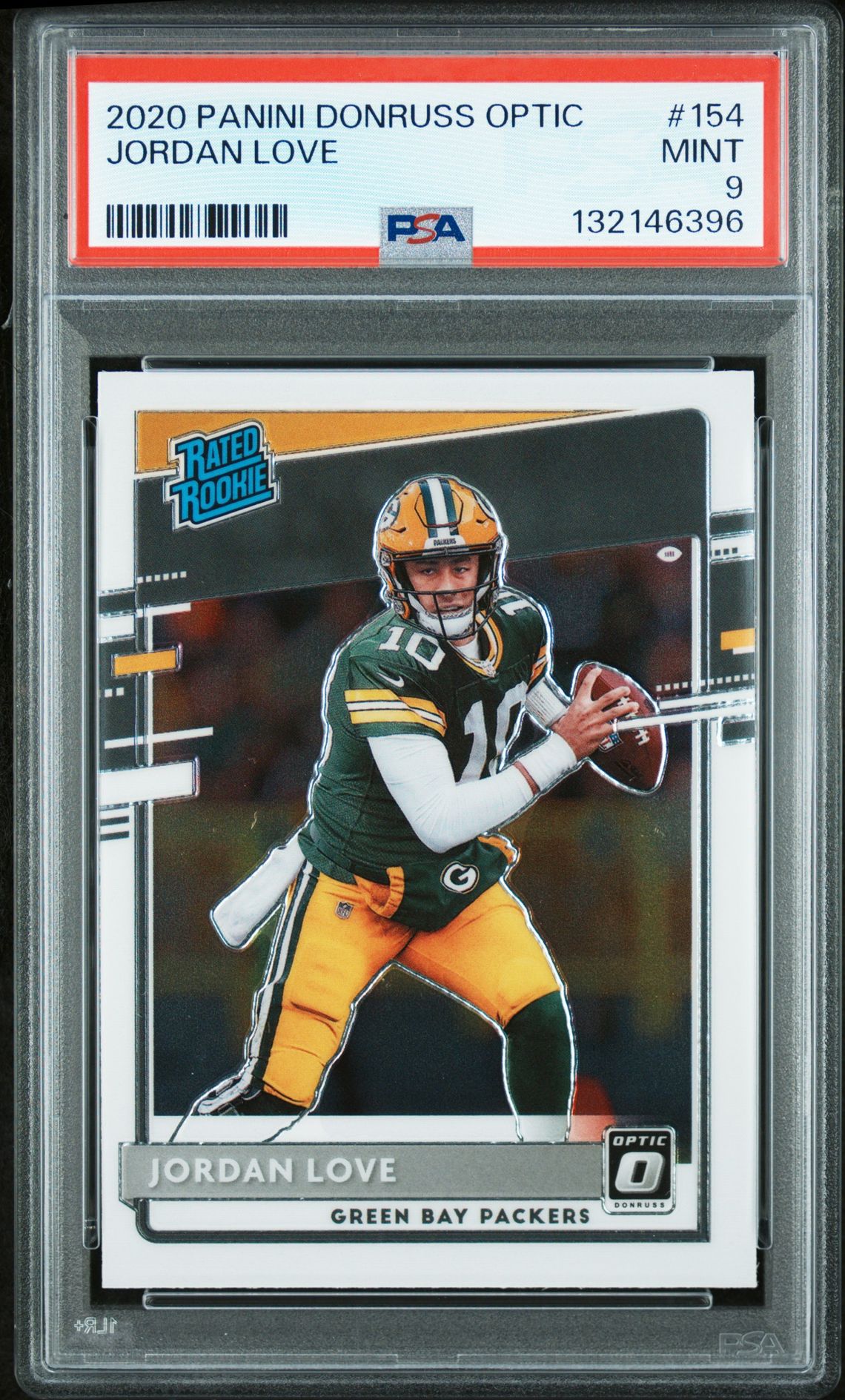 2020 Panini Donruss Optic Jordan Love #154 Mint 9 front