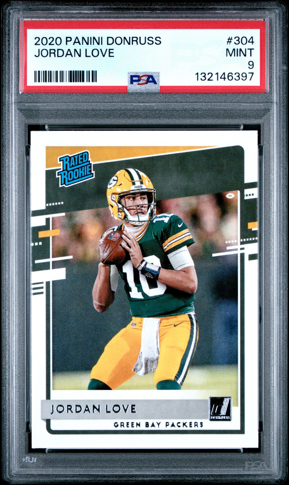 2020 Panini Donruss Jordan Love #304 Mint 9 front