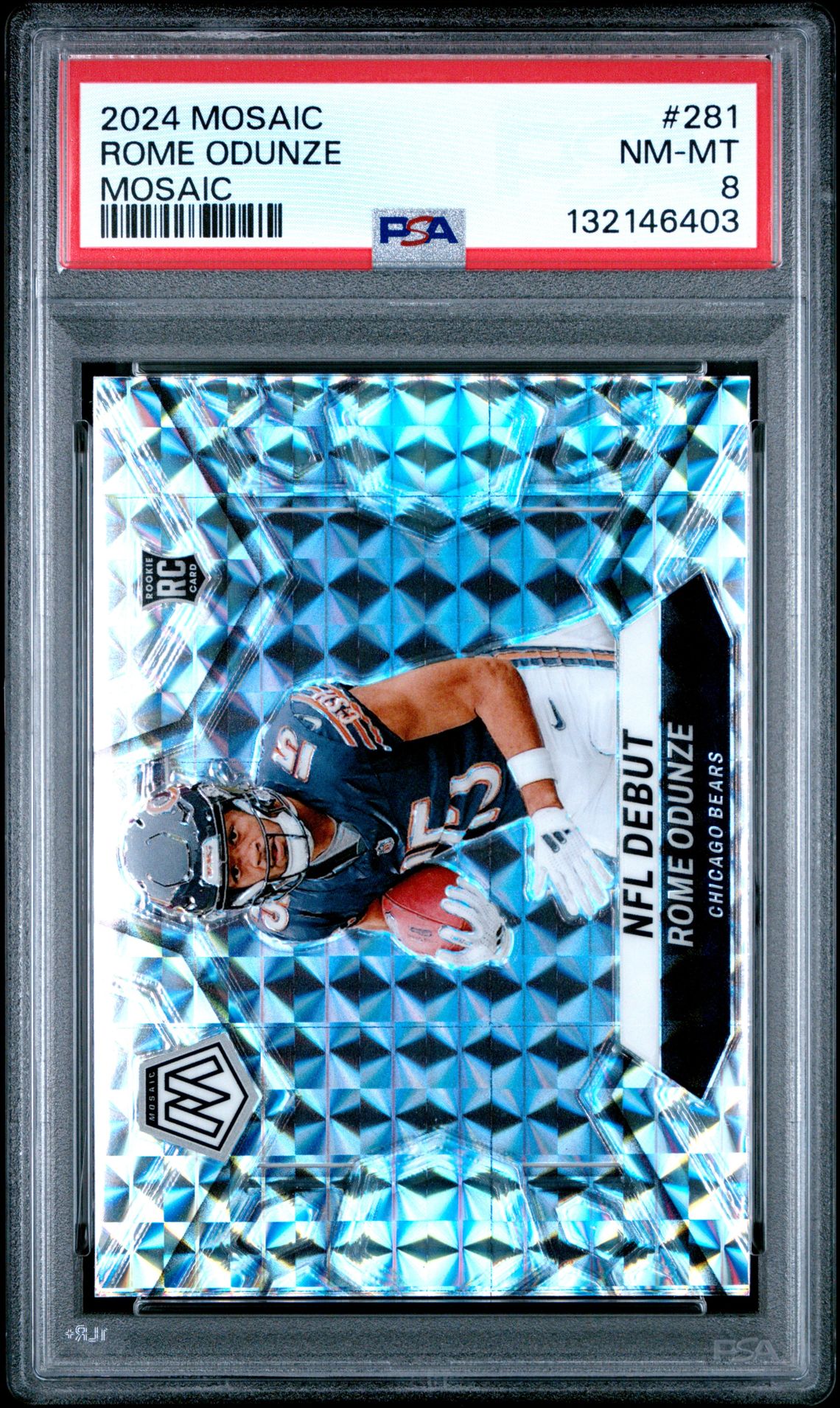 2024 Panini Mosaic Rome Odunze #281 (Mosaic) Nm-Mt 8 front