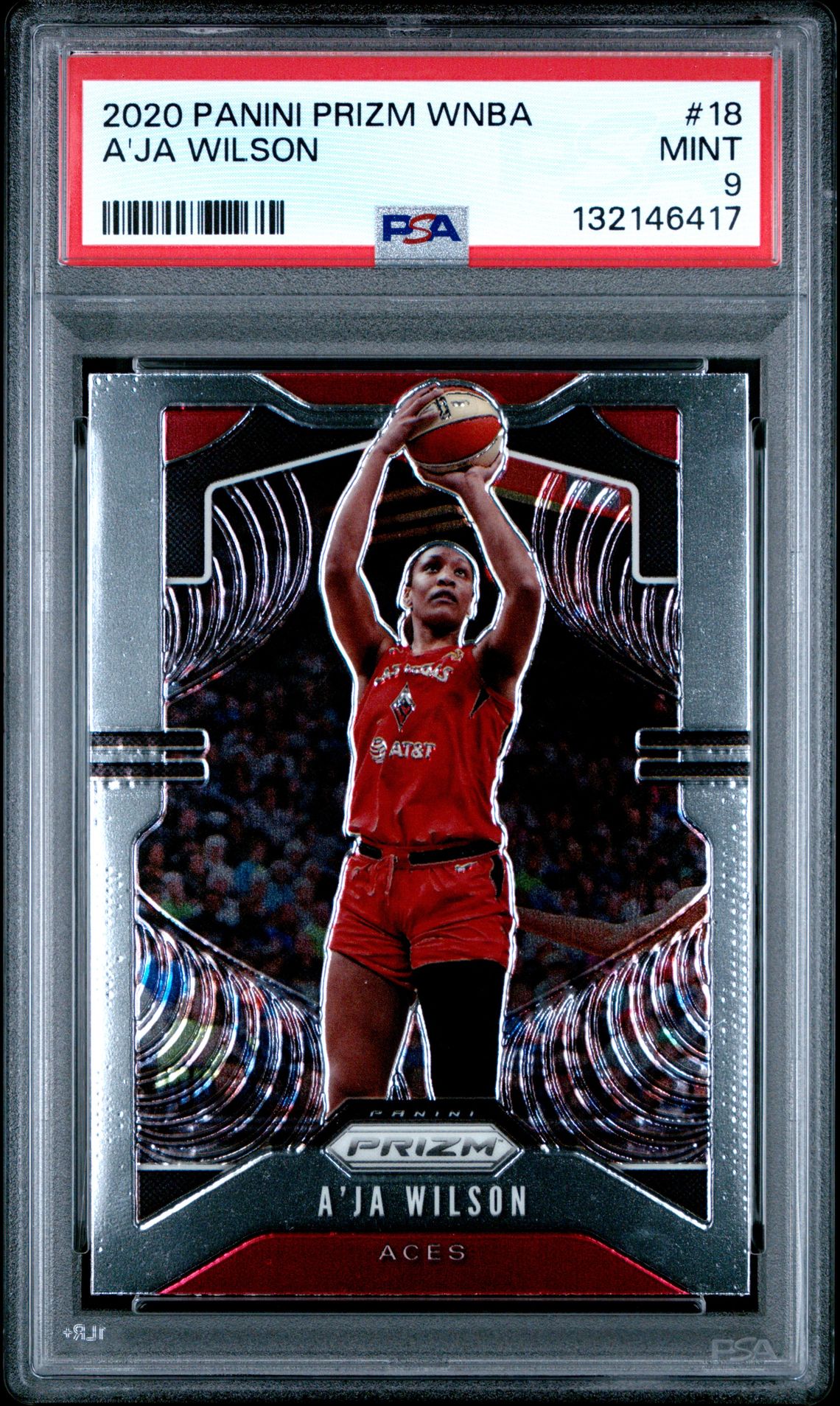 2020 Panini Prizm Wnba A'ja Wilson #18 Mint 9 front