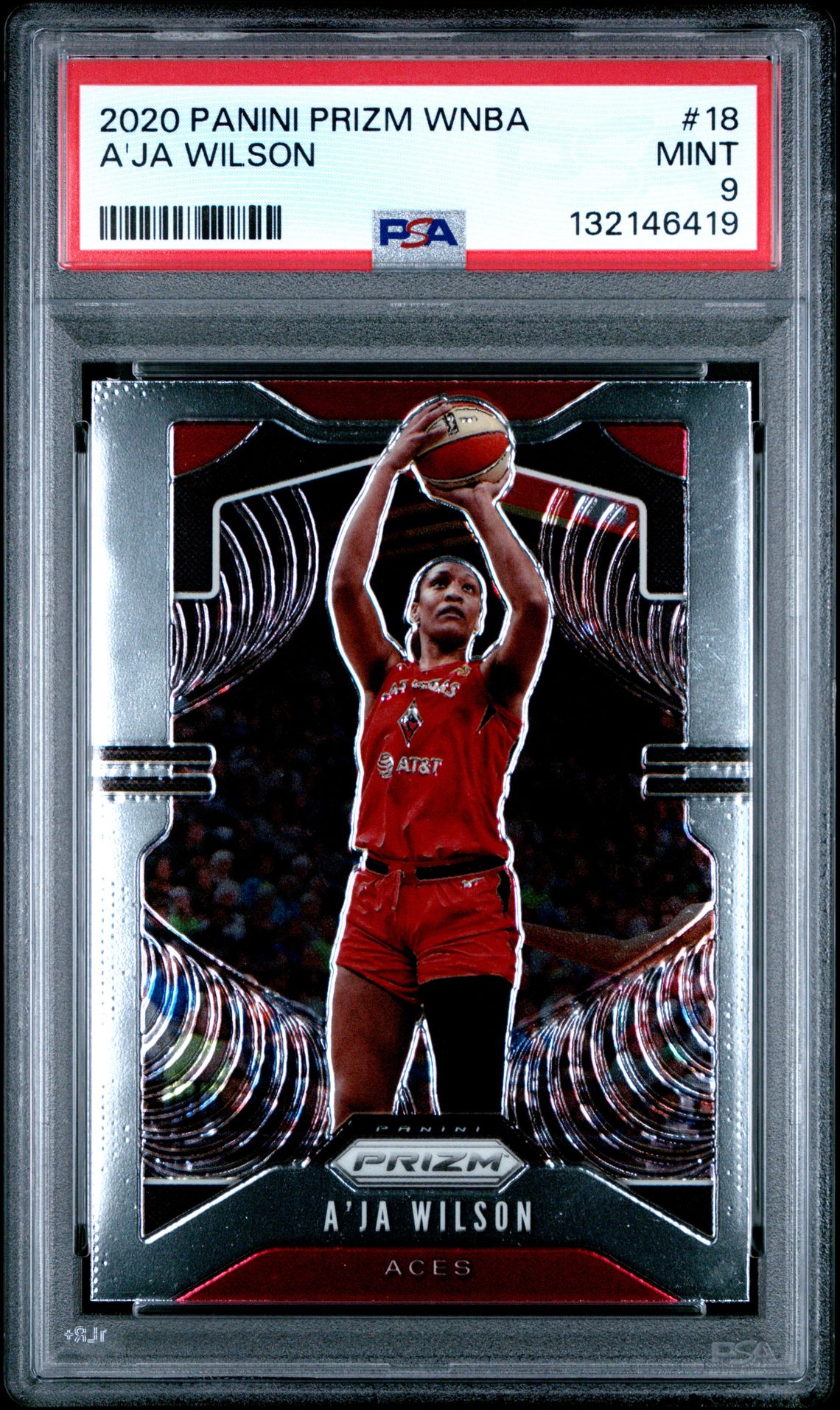 2020 Panini Prizm Wnba A'ja Wilson #18 Mint 9 front
