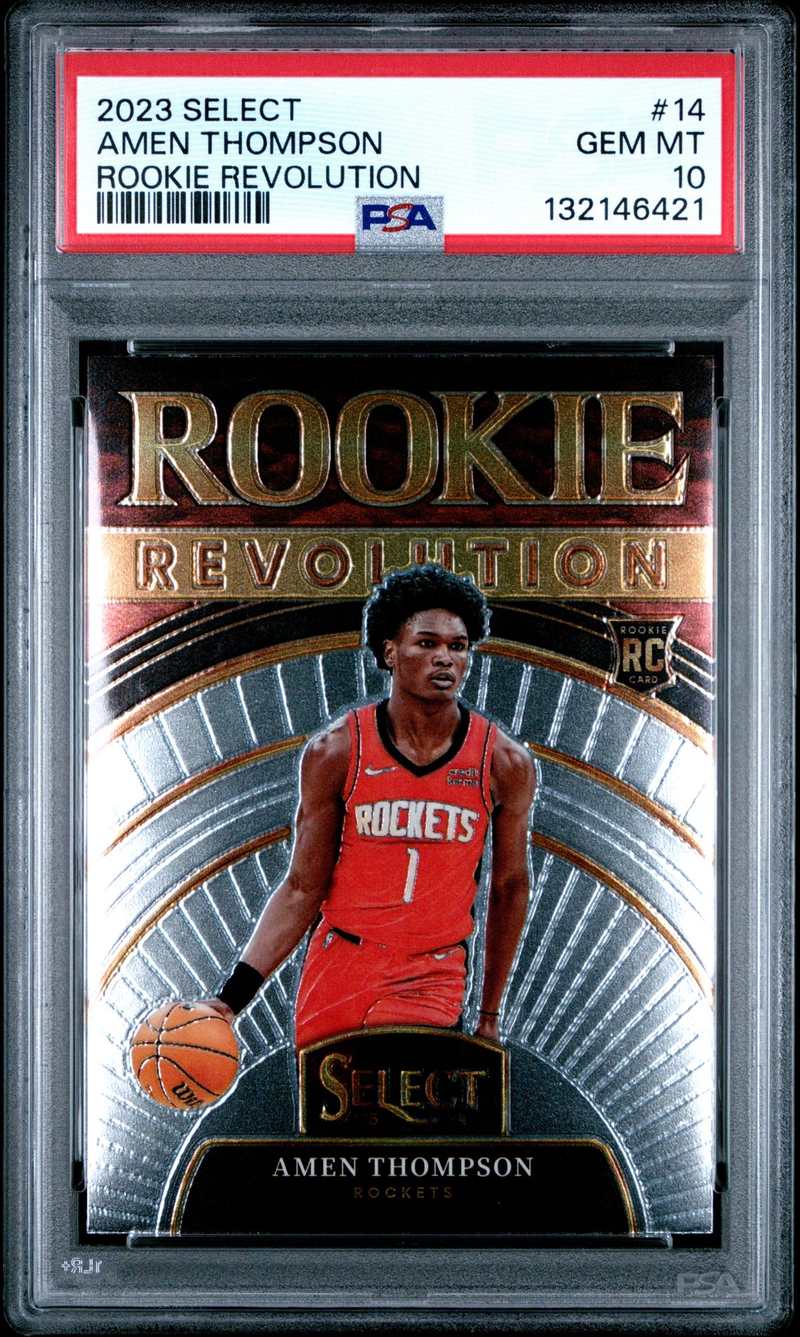 2023 Panini Select Rookie Revolution Amen Thompson #14 Gem Mt 10 front