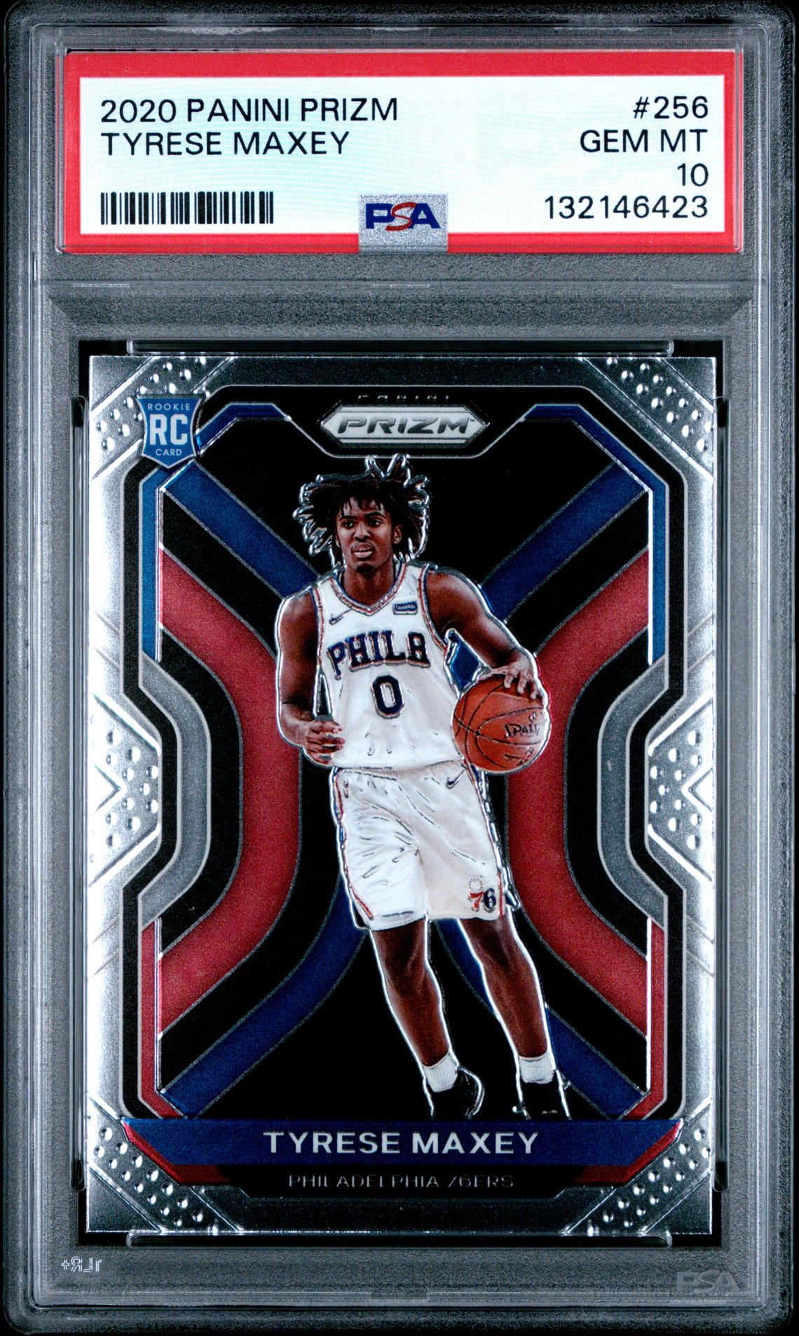 2020 Panini Prizm Tyrese Maxey #256 Gem Mt 10 front