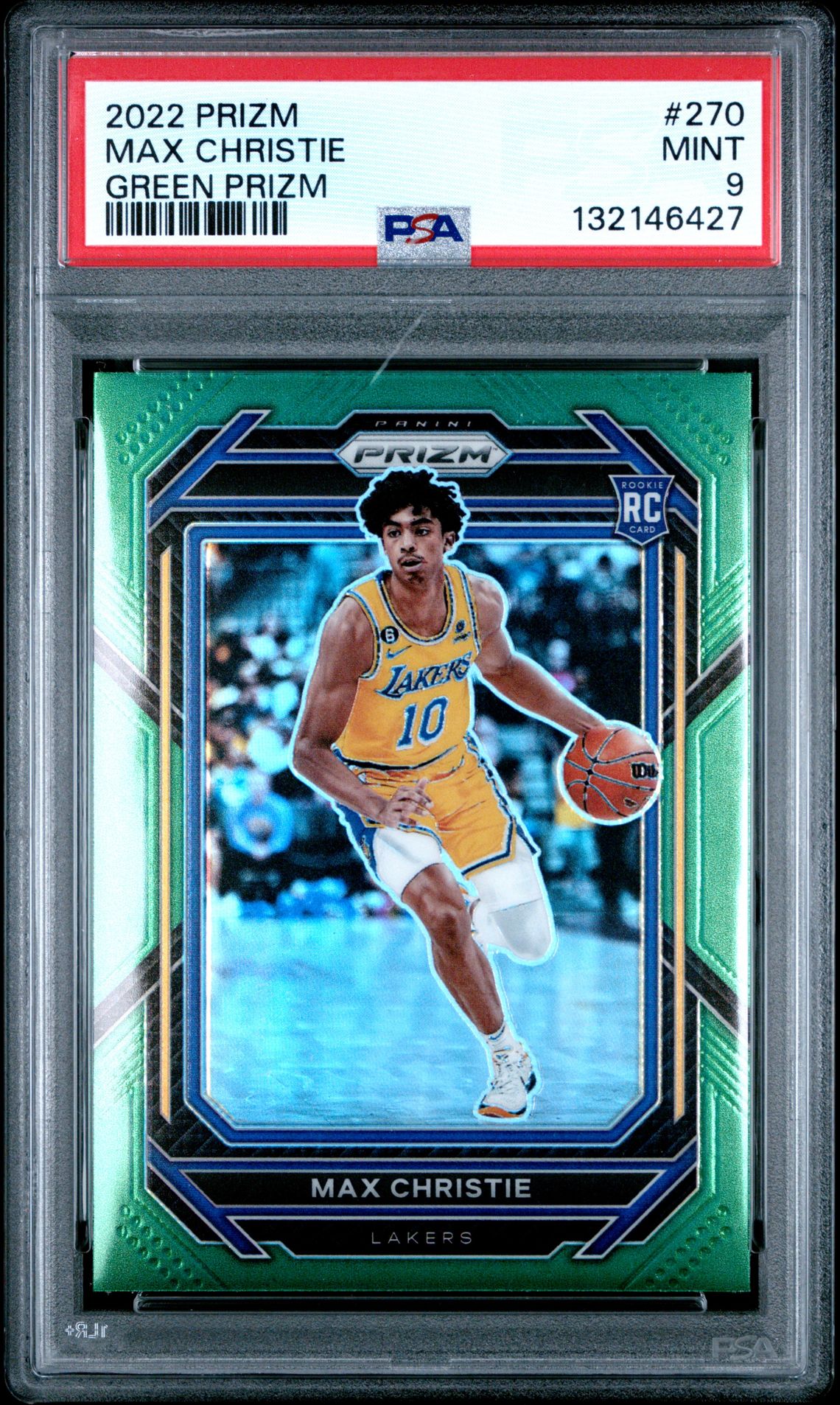 2022 Panini Prizm Max Christie #270 (Green Prizm) Mint 9 front