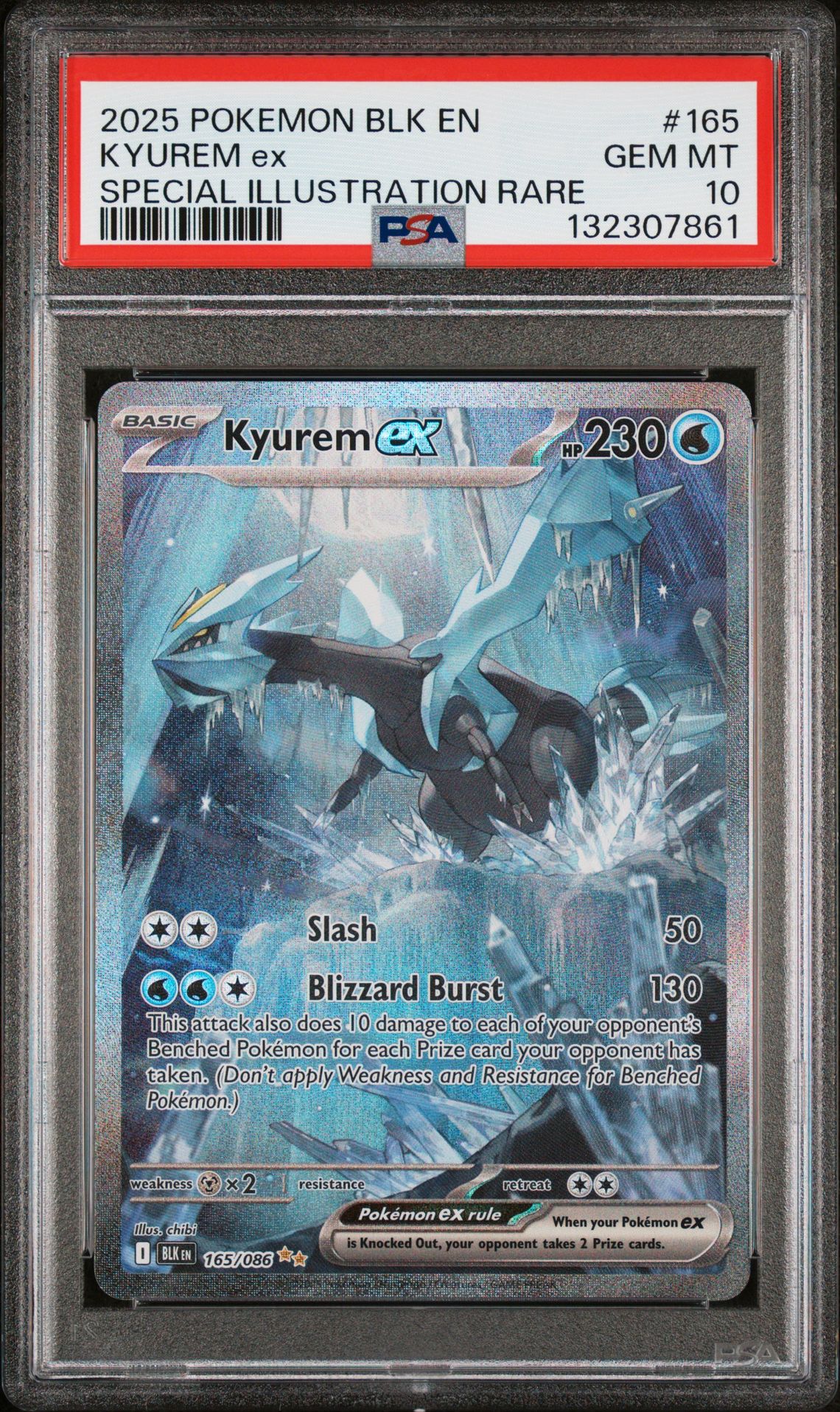 2025 Pokemon Blk En-Black Bolt Kyurem Ex #165 (Special Illustration Rare) Gem Mt 10 front