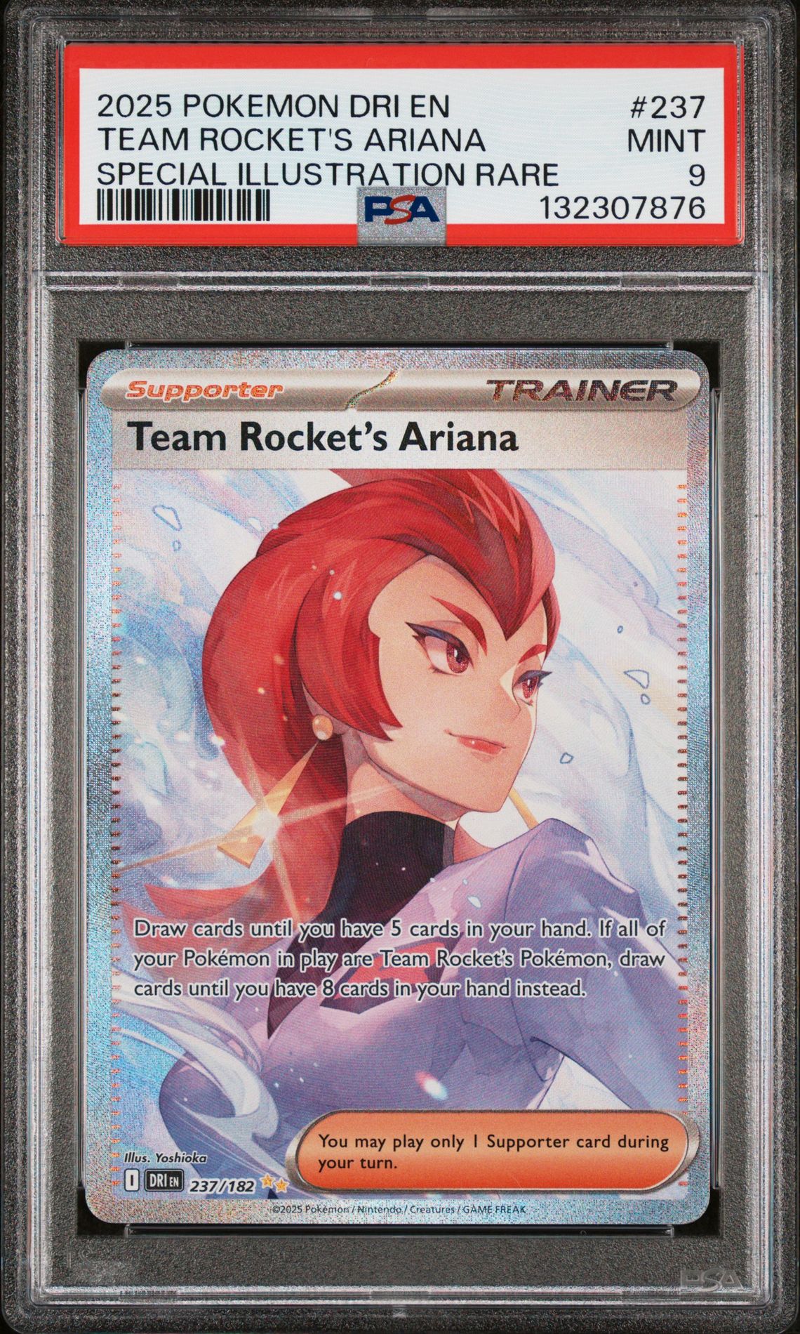 2025 Pokemon Dri En-Destined Rivals Team Rocket's Ariana #237 (Special Illustration Rare) Mint 9 front