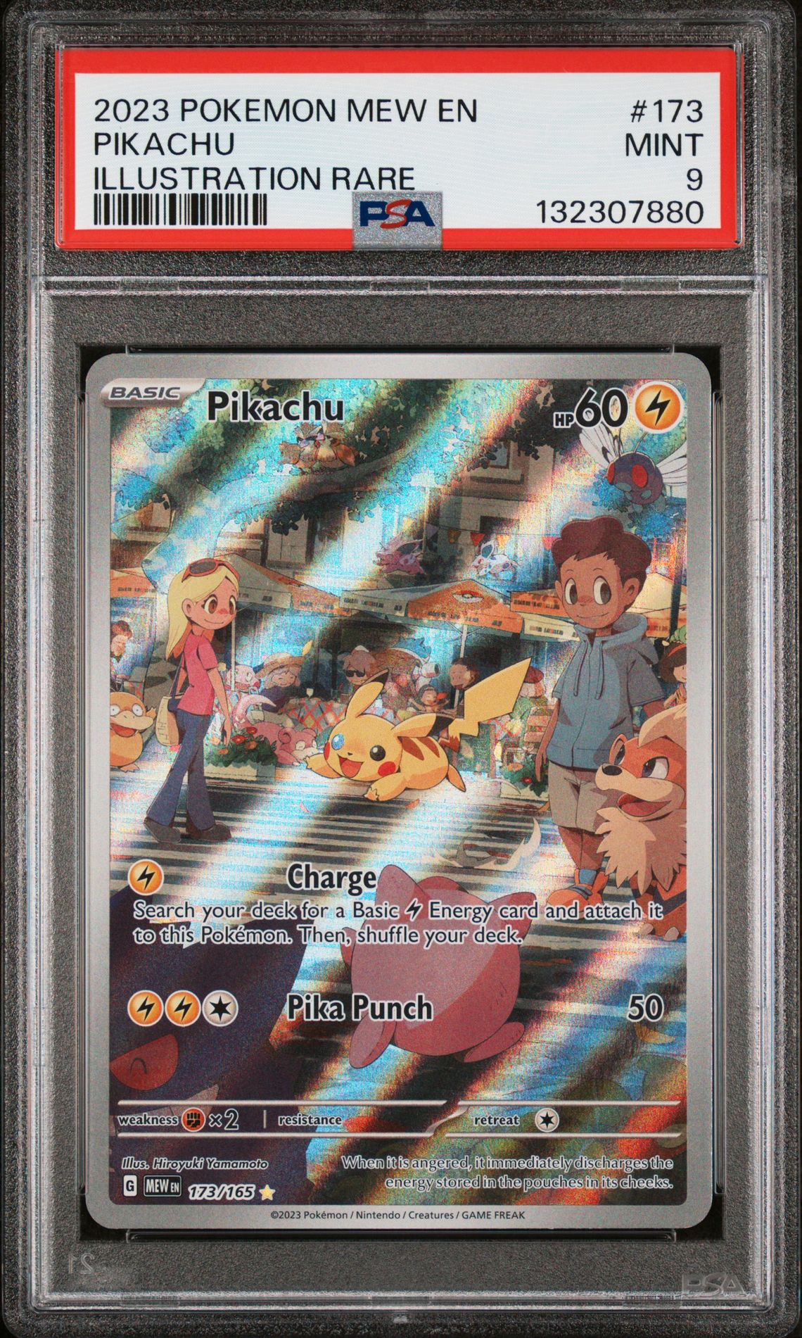2023 Pokemon Mew En-151 Pikachu #173 (Illustration Rare) Mint 9 front