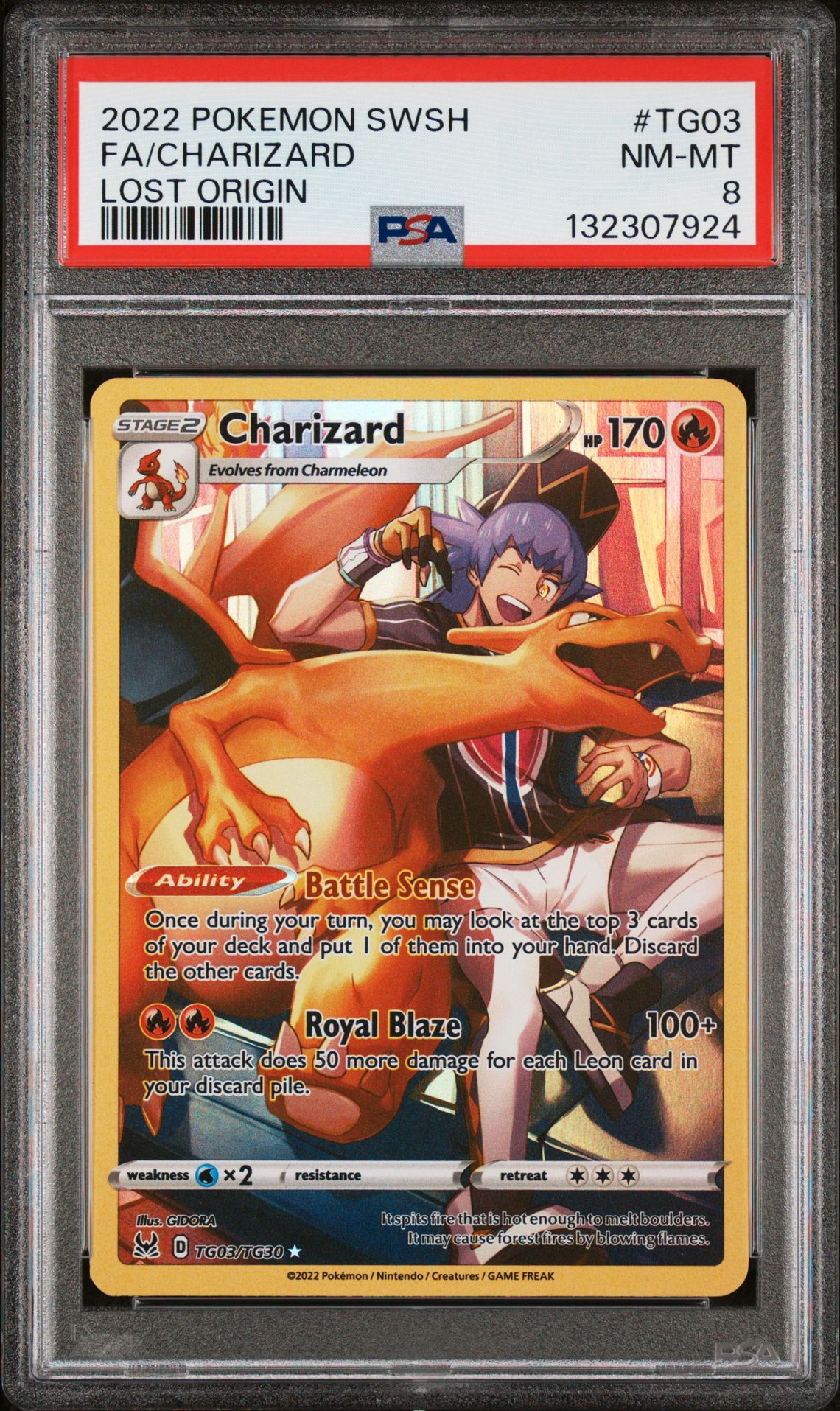 2022 Pokemon Sword & Shield Lost Origin Fa/Charizard #Tg03 (Lost Origin) Nm-Mt 8 front