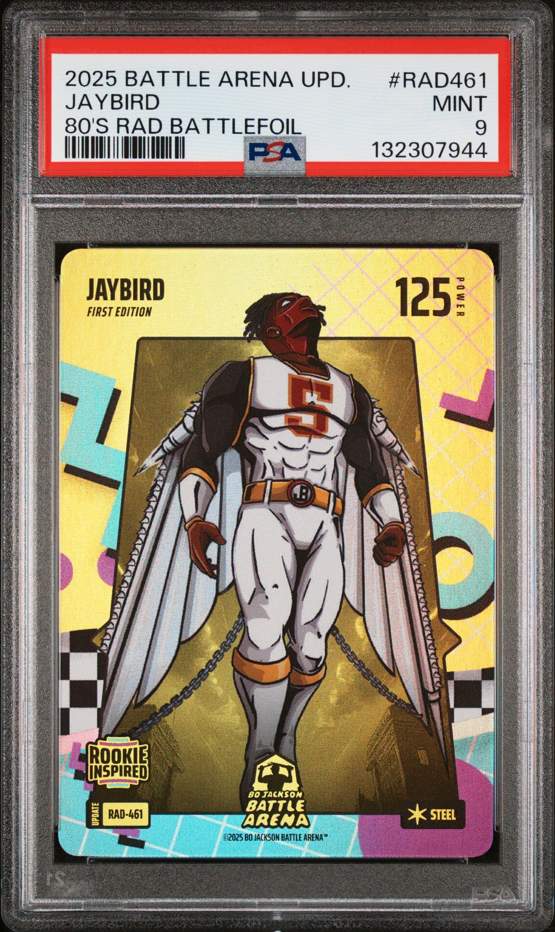 2025 Bo Jackson Battle Arena Update 80'S Rad Battlefoil Jaybird #Rad461 Mint 9 front